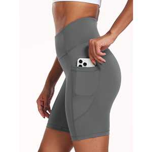 Personnalisé taille haute contrôle du ventre entraînement Fitness Yoga Shorts pour femmes vêtements de sport Sport sans couture motard femmes Shorts - Product Image 2