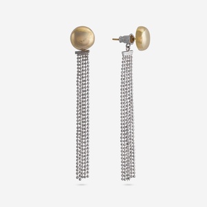 Boucles d'oreilles pendantes tendance en alliage de cuivre et zinc plaqué or 189799 - Motif religieux à pampilles et goutte d'eau avec diamant poire pour les fêtes - Product Image 4