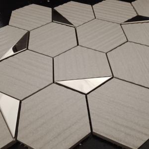 ลวดลายกระเบื้องโมเสคเซรามิกแบบเต็มตัวทรงหกเหลี่ยม73มม. สำหรับห้องนอนมีกำแพงล้อมรอบบันไดห้องครัวห้องนั่งเล่น - Product Image 4