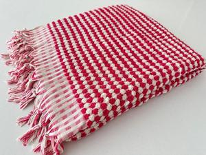 Handloomed <b>Turkish</b> 100% Cotton Pompom <b>Bath</b> <b>Towel</b> 90x180cm 900gr Multi-purpose Peshtemal Hammam Striped Printed Techniques - Product Image 3