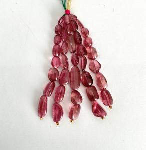 Cuentas de Rubelita Natural Pulida en 5 Hilos para la Elaboración de Joyería Fina con Piedras Preciosas - Product Image 1