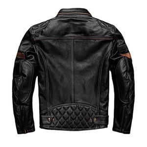 Wholesale Men's Winter Jacket <b>High</b> Quality <b>Top</b> Grain <b>Leather</b> Men <b>Leather</b> Jackets Genuine <b>Leather</b> Jacket - Product Image 2