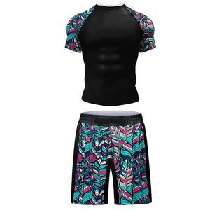 Loose Fit Ciclismo Bjj Rash Guard Ropa deportiva para clientes OEM Adultos Modern Spandex Color personalizado BJJ GRAPPLING SET - Product Image 3