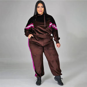 ชุดวอร์ม2ชิ้นชุดวอร์มมีซิปสีพื้นสำหรับวิ่งชุดออกกำลังกายในยิมของผู้หญิงสินค้ามาใหม่ - Product Image 4