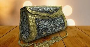 Bolso de noche de cuero clásico Bolso de mano para mujer - Product Image 2