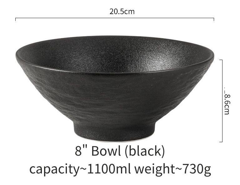 8" Bowl (black)