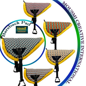 OEM Tapis de selle d'équitation sans arceau, en polycoton antidérapant avec mousse à mémoire de forme, pour étrier et sangle, taille personnalisée, plusieurs designs - Product Image 1