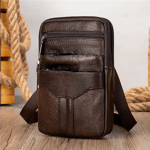 Sac à bandoulière personnalisé de créateur de luxe sacs de messager pour hommes sacs à bandoulière en cuir véritable de marque - Product Image 4