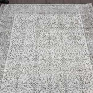 Tapis turc, tapis vintage 6,5x9,4 pieds, tapis oriental en laine gris - Product Image 4