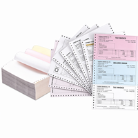 Papier NCR A4 pour imprimante, pour impression de bons de paiement, perforé, alimentation continue par tracteur, image bleue, 55 g/m²