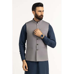 เสื้อกั๊กกันลมผู้ชายทรงเข้ารูป ดีไซน์ทันสมัย ติดกระดุม ผ้าแคนวาส โพลีเอสเตอร์ สำหรับกิจกรรมกลางแจ้ง-รุ่น WC-STY25-009 - Product Image 1