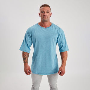 Camiseta Deportiva para Hombre al por Mayor, Estilo Lavado Ácido, Secado Rápido, 100% Algodón y Poliéster, Lisa, para Correr, Precio Económico, Transpirable, Personalizable - Product Image 4