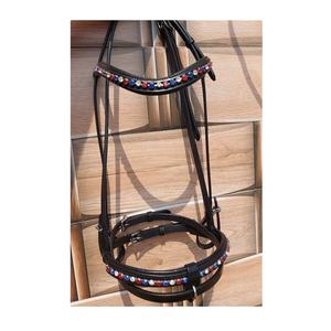 Haute Qualité Super Brillant Pierre Rub International Cheval Brides Confortable Noir Rouge Bleu Blanc Cristaux De Cuir - Product Image 1