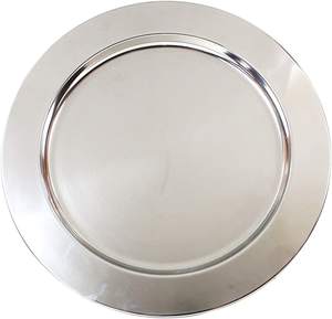 Plaque de chargeur en métal personnalisée de couleur bleue, faite à la main, vente en gros, plateau de Table classique élégant, plaque de chargeur en métal traditionnelle - Product Image 2