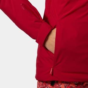 Chaqueta de esquí impermeable roja para mujer Abrigo de nieve de invierno aislado a prueba de viento con capucha - Product Image 6