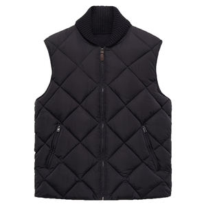Gilet chauffant pour hommes, veste bouffante décontractée, vêtements d'extérieur respirants, avec fermeture à glissière, sans manches, en duvet d'hiver - Product Image 1