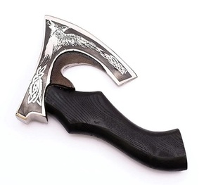 Hache à pizza en acier à haute teneur en carbone faite à la main avec manche en bois et étui en cuir fin pour les pizzerias pour le bricolage - Product Image 4