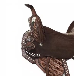 Selle anglaise de qualité supérieure Western Leather Horse Barrel Racing Design floral sculpté à la main - Product Image 3