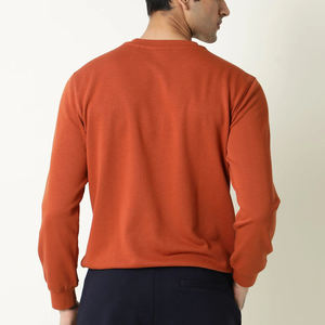 เสื้อสเวตเตอร์ของผู้ชายเสื้อสเวตเตอร์แบบสวมหัวมีฮู้ดคอกลมผ้าโพลีเอสเตอร์/ ผ้าฝ้ายแห้งเร็วระบายอากาศสำหรับ - Product Image 2