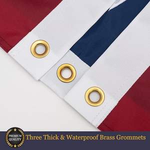 Guirlande de drapeaux américains pour extérieur 3x6 pieds, nouveaux drapeaux plissés US avec étoiles brodées, patriotiques, pour le 250e anniversaire du 4 juillet, durables - Product Image 4