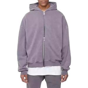 Sudaderas con capucha extragrandes informales para hombre, jerséis de manga larga, Sudadera con capucha lavada con ácido desgastada de gran tamaño para hombre - Product Image 6