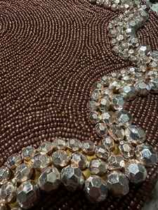 Mantel Individual con cuentas, cargador redondo hecho a mano para comedor de lujo y decoración de vacaciones, pieza única hecha a mano con cuentas, mantel, inauguración de la casa - Product Image 3