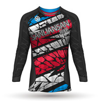 Maillot de cyclisme respirant personnalisé par sublimation, équipement de motocross, nouveau design d'équipe gratuit, course de VTT, nom de l'équipe de VTT, motocross