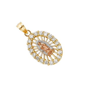 14K สามโทนสีทองชุบเพชรบริสุทธิ์ของ Guadalupe จี้เสน่ห์เครื่องประดับแฟชั่นอินเทรนด์ - Product Image 3