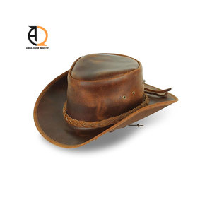 Sombrero de Vaquero de Cuero Liso Personalizado al por Mayor, Sombrero de Estilo Occidental a la Moda - Product Image 6