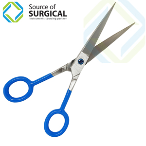 Ciseaux de coiffeur professionnels avec manche en acier inoxydable et lame en caoutchouc enduit ciseaux amincissants de type droit tranchant - Product Image 3
