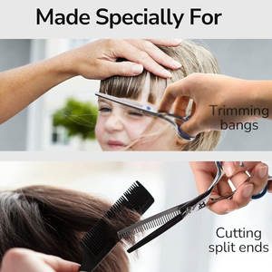 กรรไกรตัดผมและซอยผมสแตนเลสระดับมืออาชีพ ดีไซน์ตามหลักสรีรศาสตร์ กรรไกรตัดผมและซอยผมสแตนเลส - Product Image 6