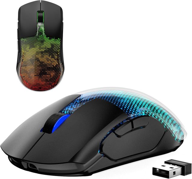 High Performance Wireless Gaming Mouse | 12000 DPI Tri-Mode 2.4GHz, USB-C Wired & BT5.3 Rechargeable Mouse