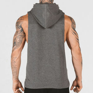 Wholesale Mens Fitness Sleeveless Hoodies Custom <b>Gym</b> Men Workout Muscle <b>Hoodie</b> Gymwear Hot Fashion Custom <b>Gym</b> <b>Hoodie</b> for Men - Product Image 5
