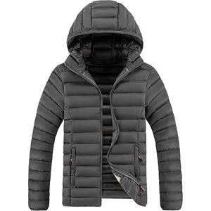 Chaqueta acolchada ligera con capucha para hombre con cremallera resistente al agua térmica estilo callejero hecho a medida ropa de aventura al aire libre - Product Image 3