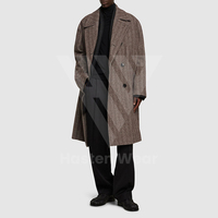 Arrivées fraîches laine tricotée pour hommes Double boutonnage bouton Design élégant respirant coupe-vent à manches longues pardessus
