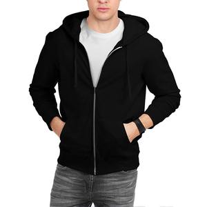 Sudaderas con capucha con cremallera informales personalizadas para hombre, sudaderas con capucha holgadas de manga larga de Color sólido, sudaderas con capucha de gran tamaño 2025 personalizadas en blanco OEM - Product Image 5