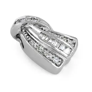 925 Silver Cubic Zirconia Pendant for Women 18K <b>Gold</b> Plated Fashion Jewelry with <b>Number</b> Pattern and 18K Plating Color - Product Image 2