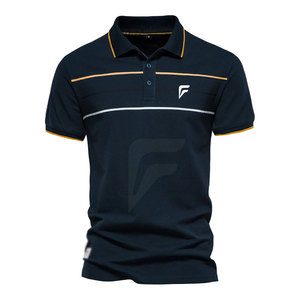 Polo à manches courtes pour hommes OEM, tissu en toile très vendu à des prix abordables à motif solide - Product Image 1