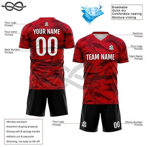 Customized Latest Design <b>Top</b> Quality Team Club International Soccer Shirt Adult Men Team Training Soccer Wear Sportswear - Product Image 4