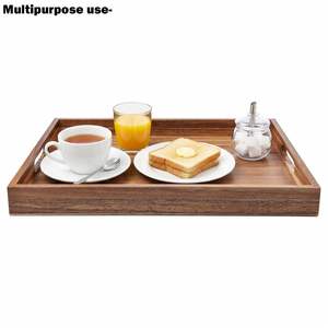 Plateau de service rectangulaire en bois fait à la main pour la maison, le bureau, l'organisation, les plateaux de service décoratifs au meilleur prix - Product Image 6