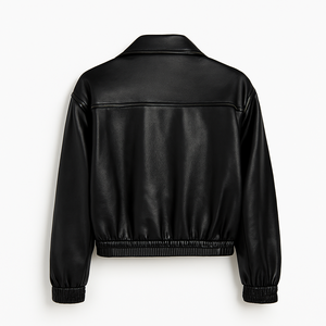 แจ็คเก็ตหนังคลาสสิกสำหรับผู้ชาย แจ็คเก็ตหนังเทียมสำหรับขี่มอเตอร์ไซค์ แจ็คเก็ตฤดูหนาวสำหรับนักขี่มอเตอร์ไซค์ - Product Image 6