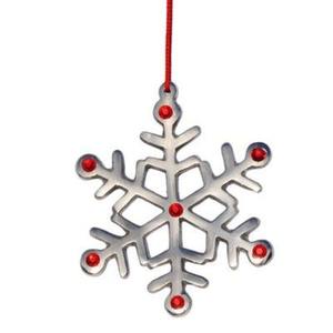 Adornos creativos de copos de nieve colgantes de Metal, decoración de árbol colgante decorativa para el hogar y el hotel - Product Image 1