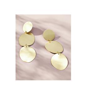 Pendiente de latón con forma de media luna para mujer, pendiente de latón hecho a mano de estilo Popular para mujer, joyería, pendiente dorado, superventas - Product Image 6