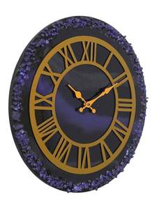 Horloge de maison de luxe, faite à la main en résine, thème océan, moderne, étanche, surdimensionnée, veilleuse, décoration de mariage, décoration de salle à manger - Product Image 2