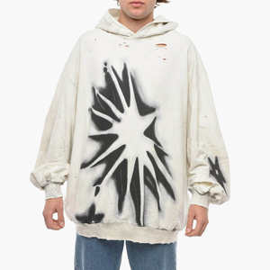 Sudadera con Capucha para Hombre, Estilo Lavado Ácido, de Felpa, Mezcla de Algodón, Producto de Alta Demanda, Gran Personalidad, Gran Venta - Product Image 1