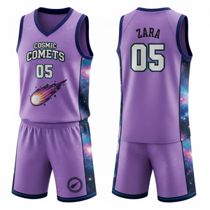 Uniforme de basket-ball personnalisé noir 100% polyester respirant à séchage rapide sans manches unisexe adulte designs américains - Product Image 1