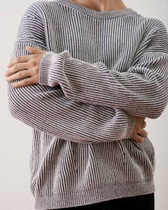 Haut en tricot de coton à manches longues pour homme, uni, coupe classique, logo personnalisé brodé, écologique, respirant, anti-froissement - Product Image 5