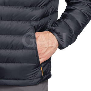 Veste bouffante d'extérieur pour hommes avec fermeture à glissière et capuche Manteau d'hiver coupe-vent chaud et décontracté - Product Image 3