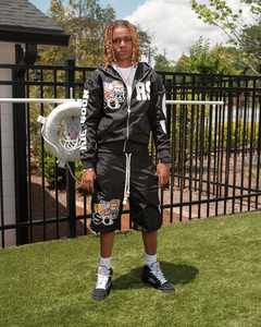 Conjunto de chaqueta cortavientos transpirable de dos piezas para hombre, chándales cortavientos estampados al por mayor para hombre y mujer - Product Image 2