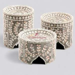 ฐานวางเค้กเปลือกหอยมุก งานแฮนด์เมด สำหรับเสิร์ฟขนมหวาน จากเวียดนาม - Product Image 1